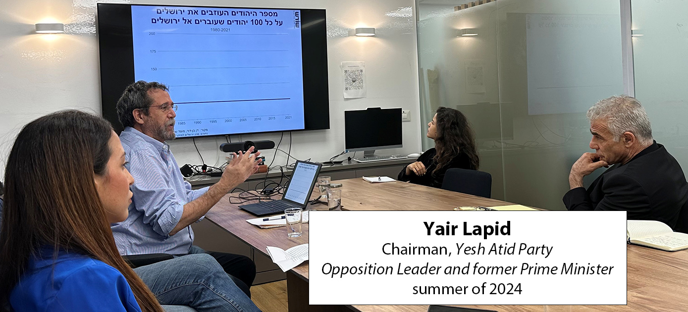 Yair Lapid, Chairman, Yesh Atid Party, Opposition Leader and former Prime Minister, summer of 2024